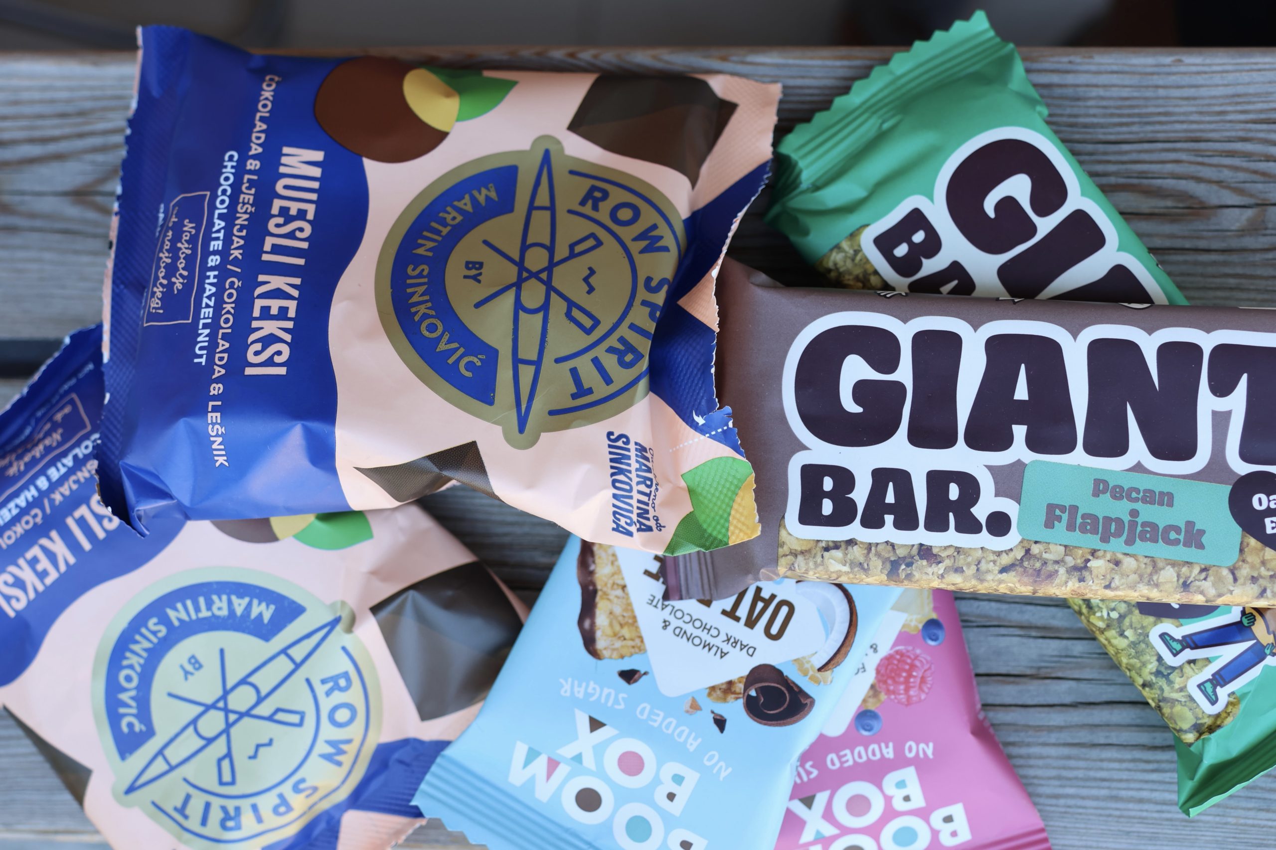 Cookies and power bars, filled with goodness to keep our energy up.