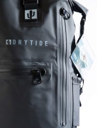 DryTide 18L waterproof backpack front closeup