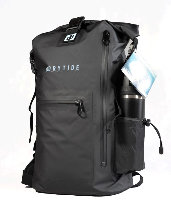 DryTide 30L backpack and external water bottle pocket