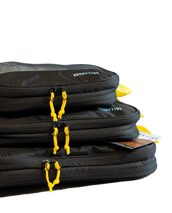 DryTide packing cubes stacked closeup