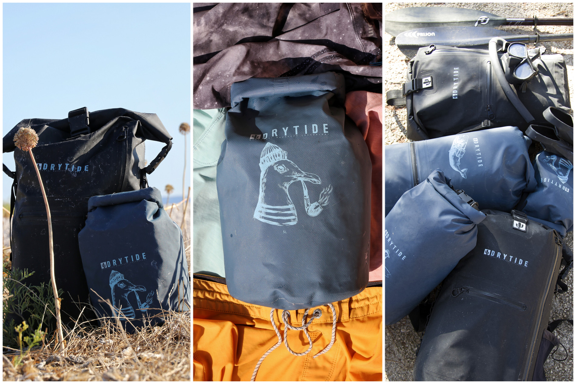 Dry bags used in nature