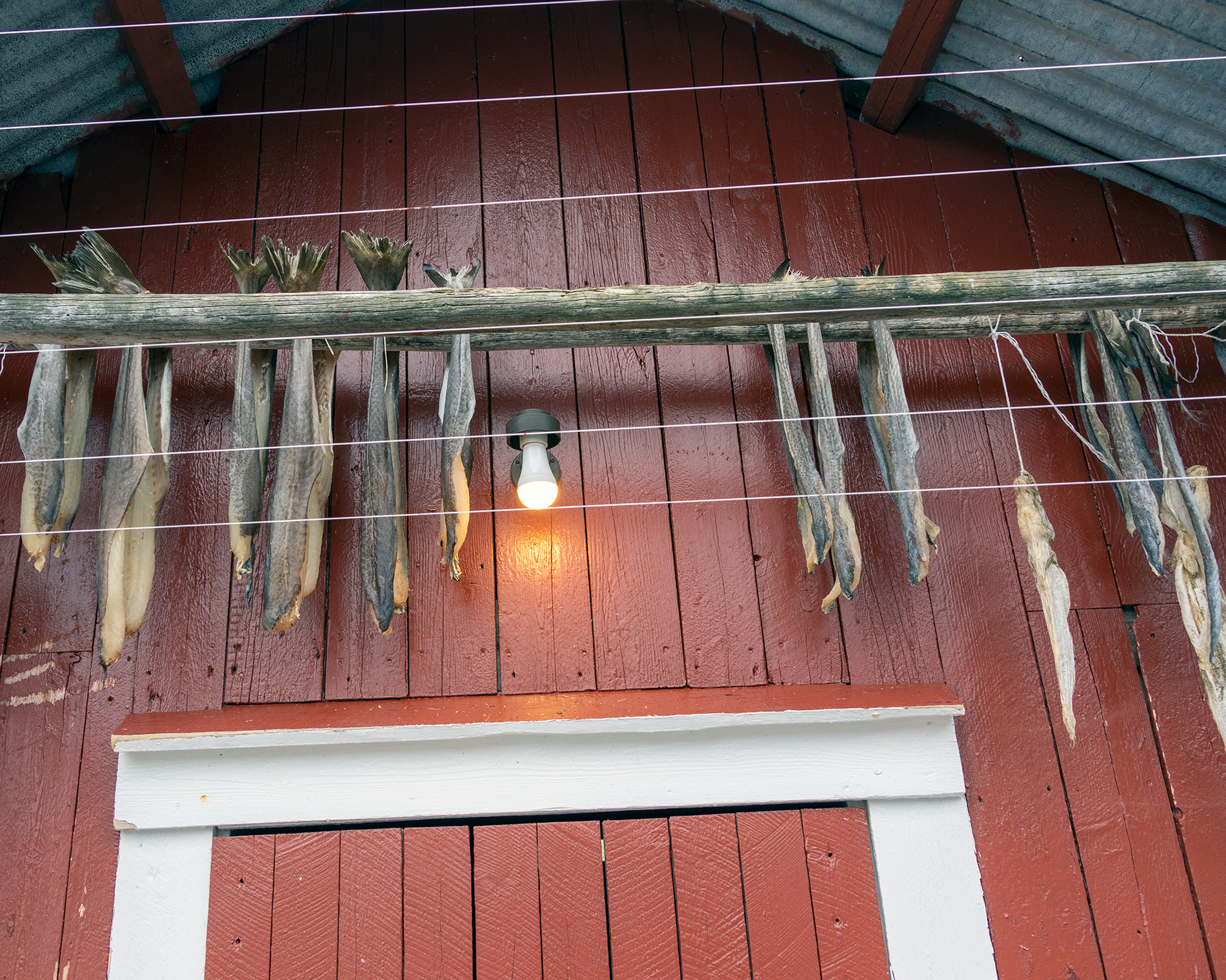 drying cod abote the door