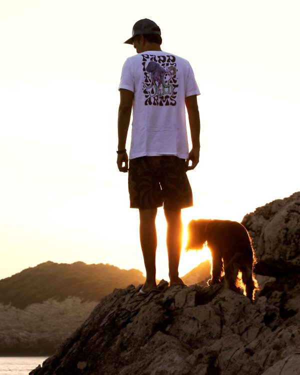 kraken octopus tee at sunset