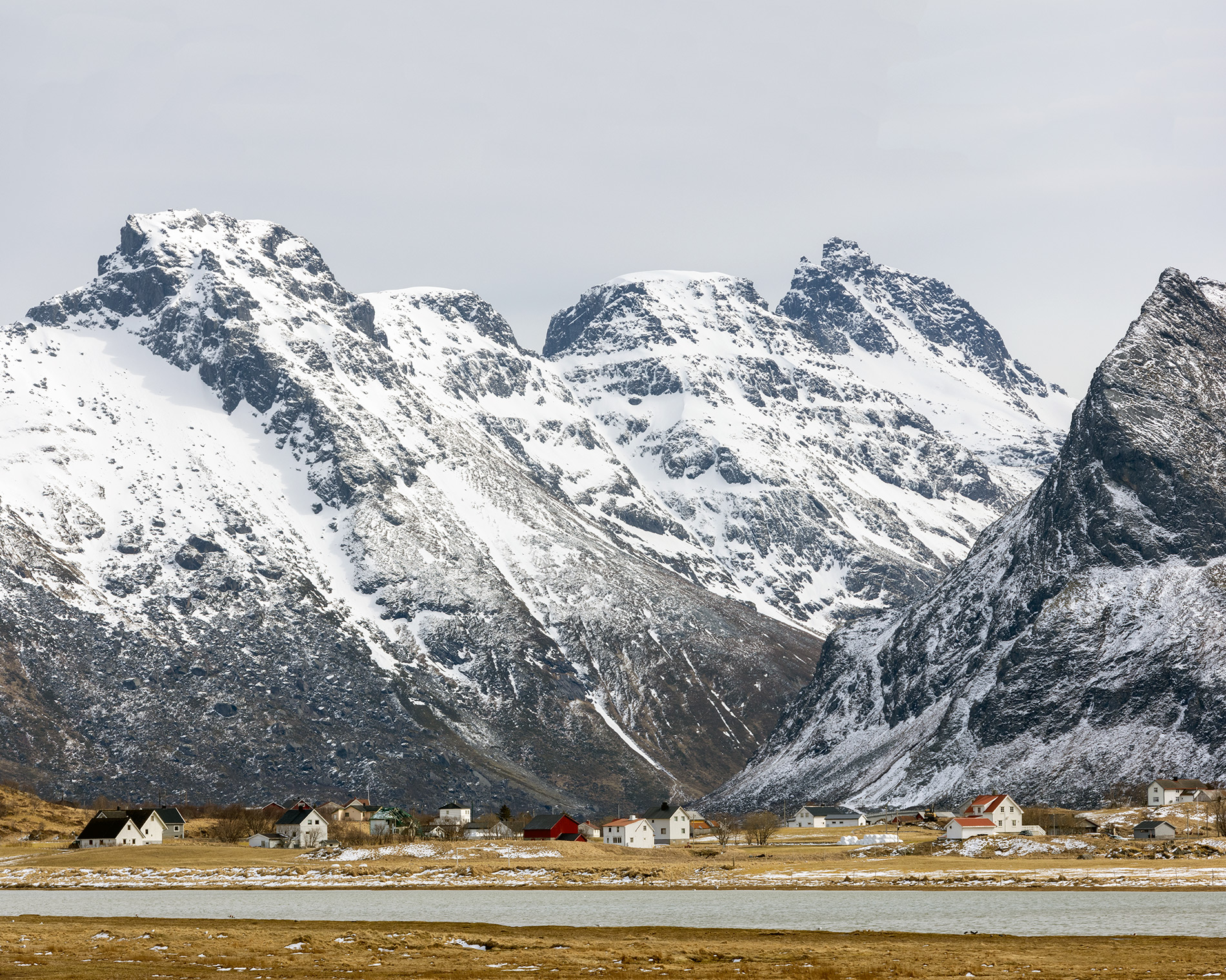 random village in Lofoten islands