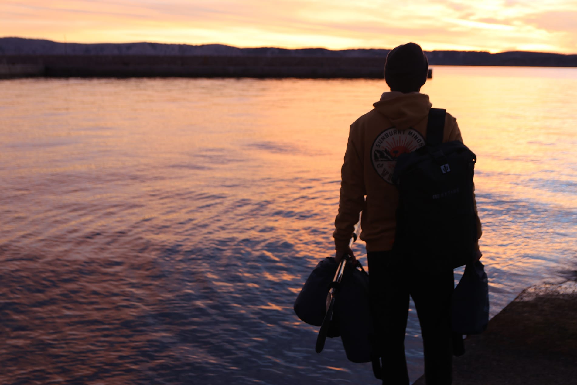 sea kayaking and november sunsets