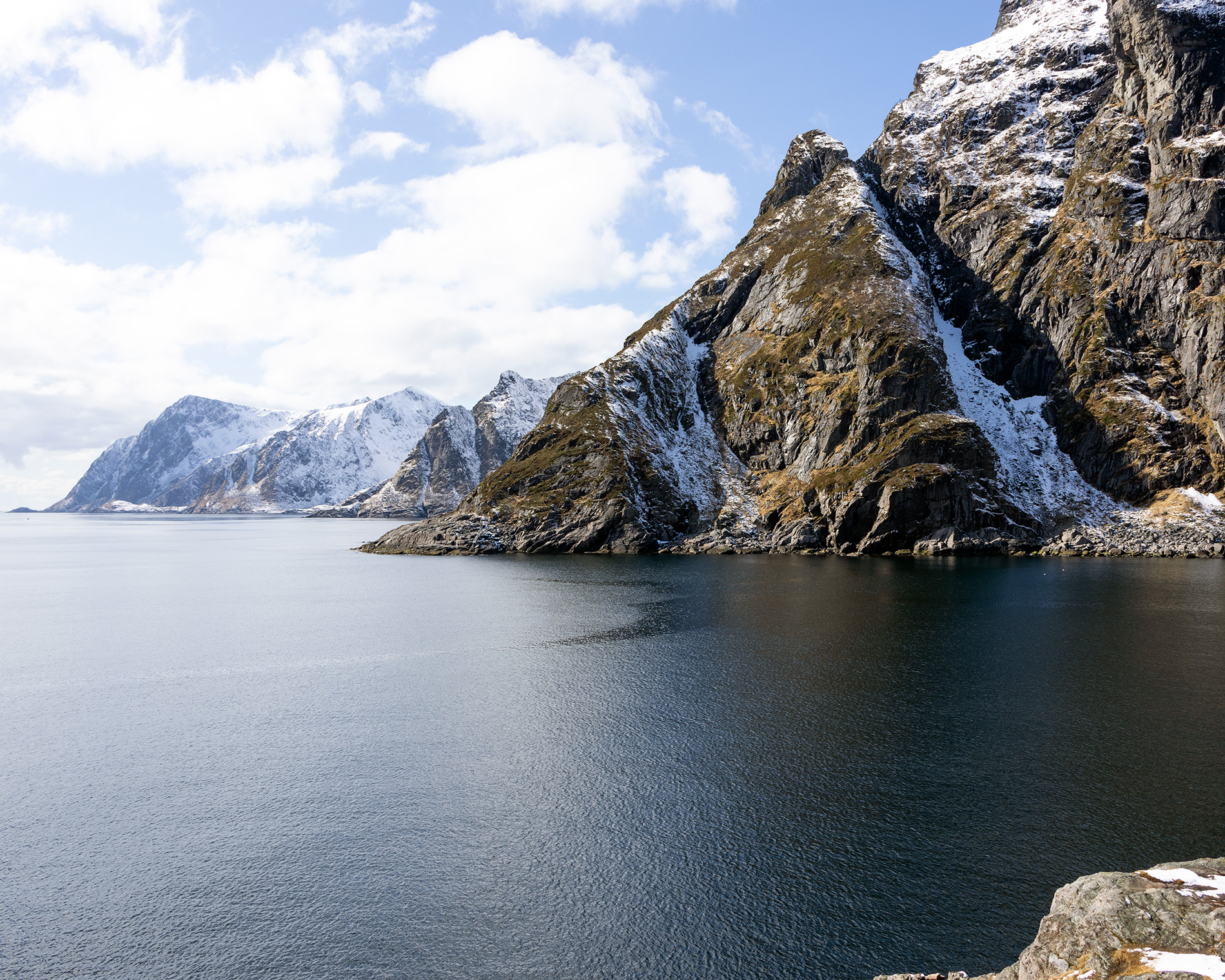 the end of main Lofoten chain scenery