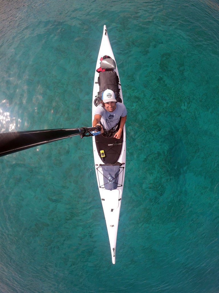 Sea kayak from above