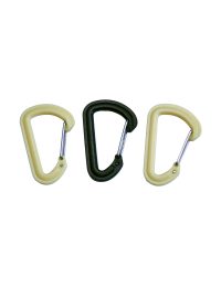 yellow and black pastic carabiners